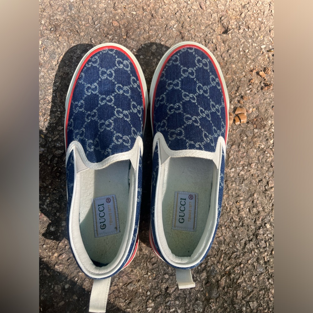 GUCCI Tennis 1977 denim sneakers